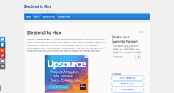 Desktop Screenshot of decimaltohex.com