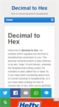 Mobile Screenshot of decimaltohex.com